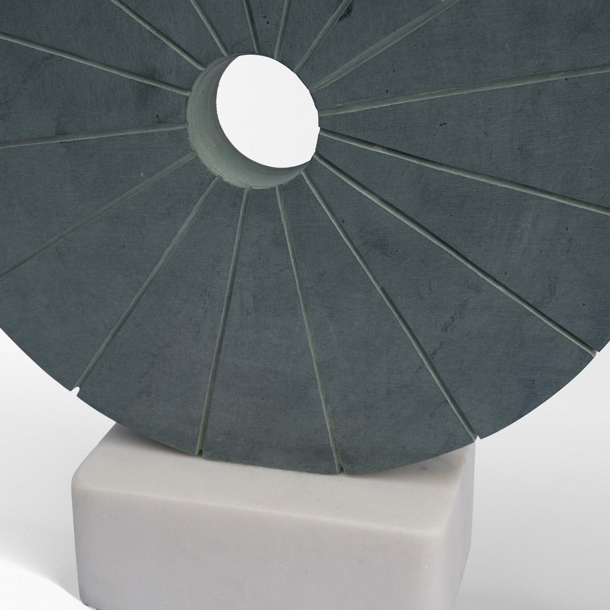Mercana Orin Gray Marble Round Disc Decorative Object