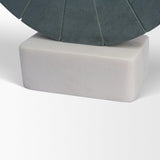 Mercana Orin Gray Marble Round Disc Decorative Object
