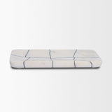 Mercana Tratto Rectangular White Marble Decorative Tray