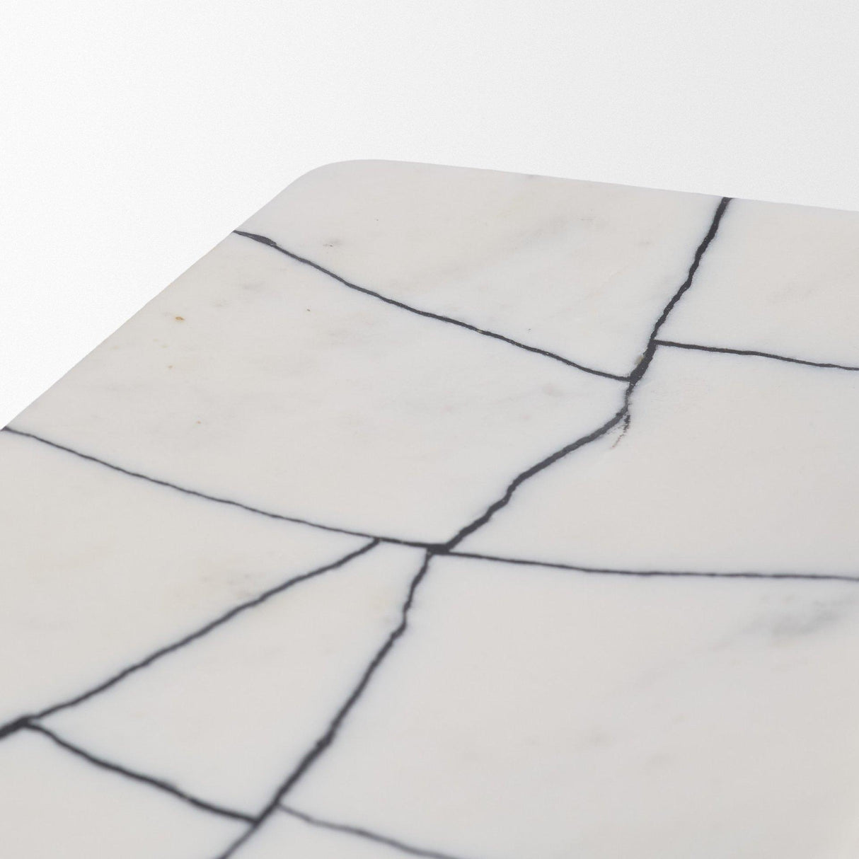 Mercana Tratto Rectangular White Marble Decorative Tray