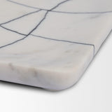 Mercana Tratto Rectangular White Marble Decorative Tray