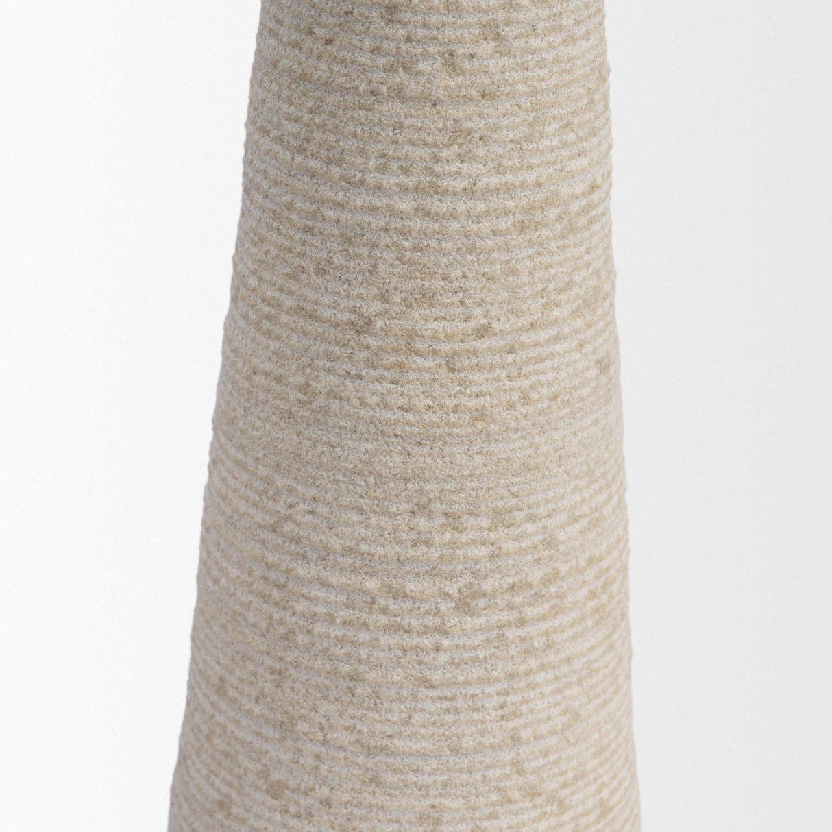 Mercana Cono Off-White Marble Cone Shaped Candle Holders (Set of 2)
