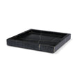 Mercana Stratus Black Marble Square Decorative Tray