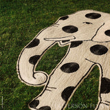 Schumacher Natural/Black 6.5' x 6.5' Trompa Rug