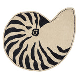 Schumacher Natural/Black 7.5' x 6' Nautilo Rug