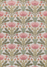 Thibaut Lotus Cranberry Fabric