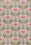 Thibaut Lotus Cranberry Fabric