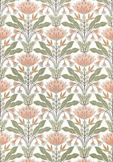 Thibaut Lotus Apricot Fabric