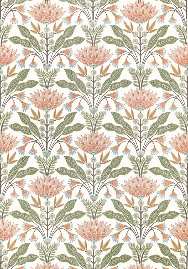Thibaut Lotus Apricot Fabric
