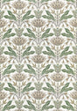 Thibaut Lotus Green And Beige Fabric