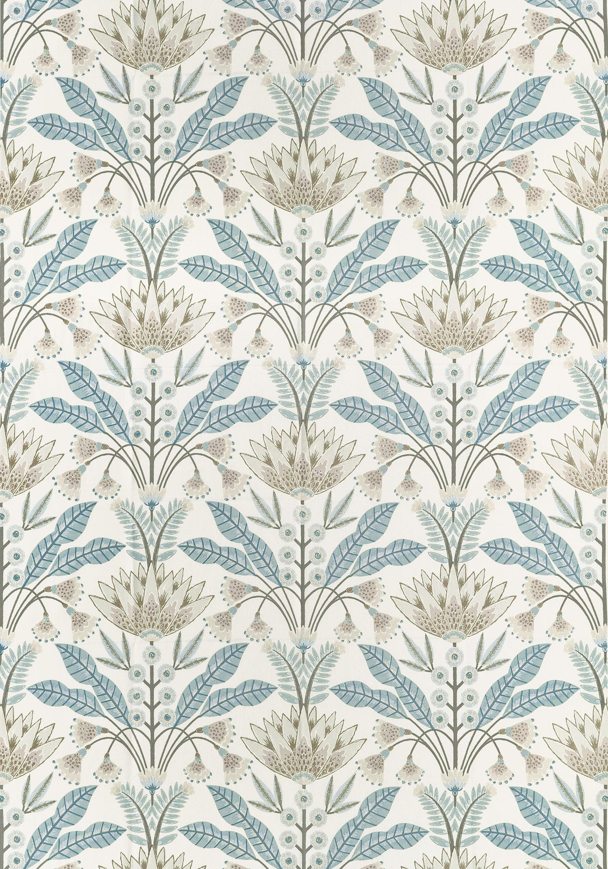 Thibaut Lotus Spa Blue Fabric