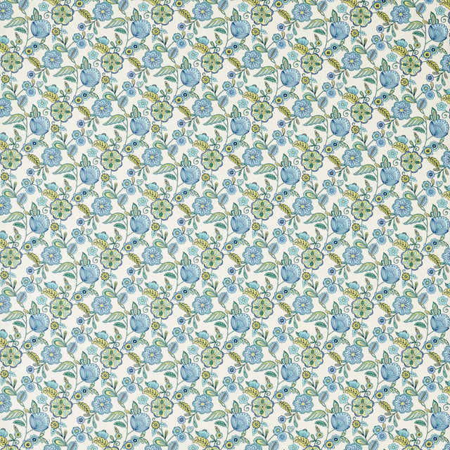 Clarke & Clarke CAMELLIA COBALT Fabric