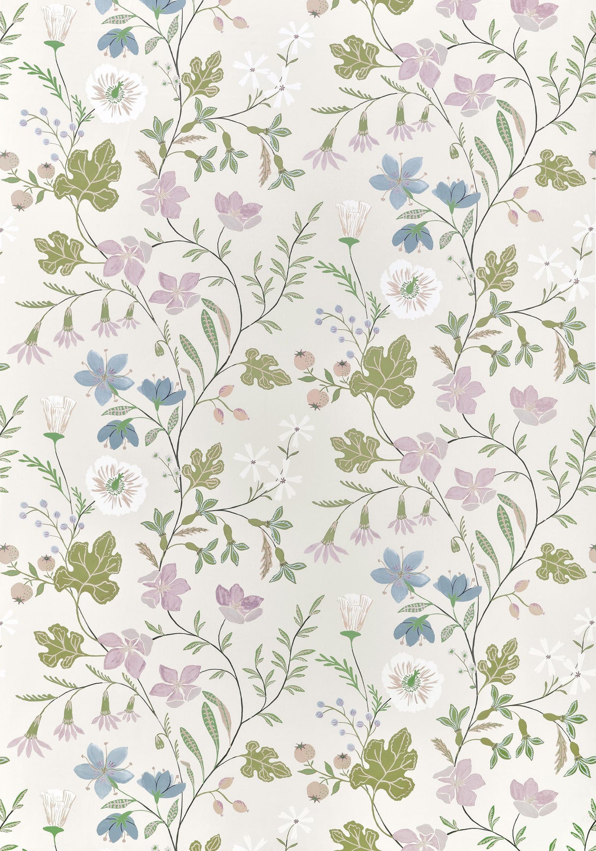 Thibaut Bloom Lilac Fabric