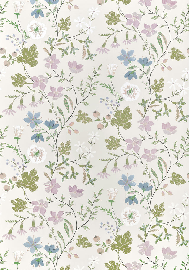 Thibaut Bloom Lilac Fabric