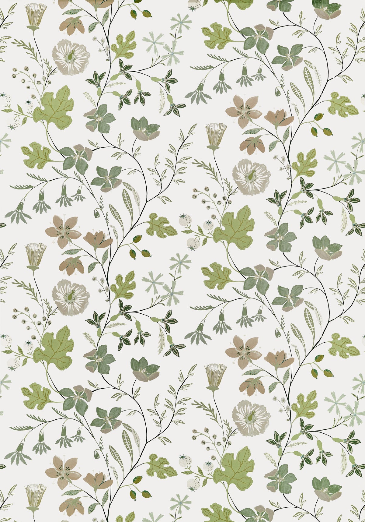 Thibaut Bloom Sage Fabric