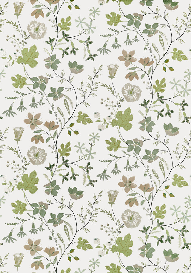Thibaut Bloom Sage Fabric