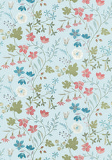 Thibaut Bloom Spa Blue Fabric