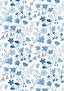 Thibaut Bloom Blue And White Fabric