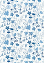 Thibaut Bloom Blue And White Fabric