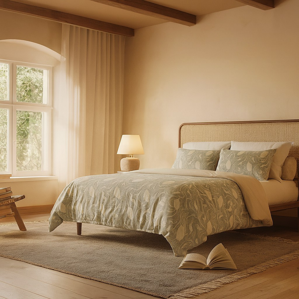 Ann Gish Charcoal/Pumice Queen Lugano Comforter Set