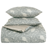 Ann Gish Charcoal/Pumice King Lugano Comforter Set