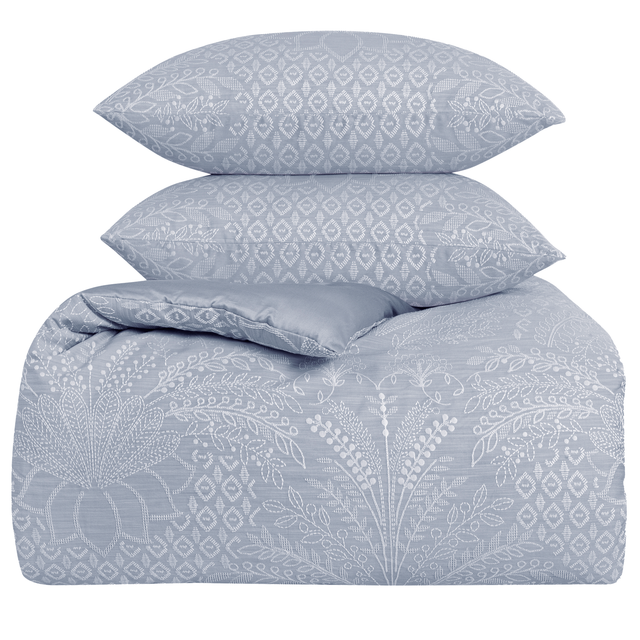 Ann Gish Blue/White King Printemps Comforter Set