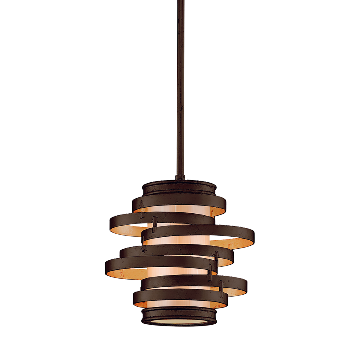 Corbett Lighting Vertigo BRONZE AND GOLD LEAF 9.5W x 9.25H Pendant