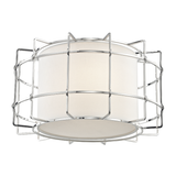 Hudson Valley Lighting Sovereign POLISHED NICKEL 16W x 9H Flush Mount