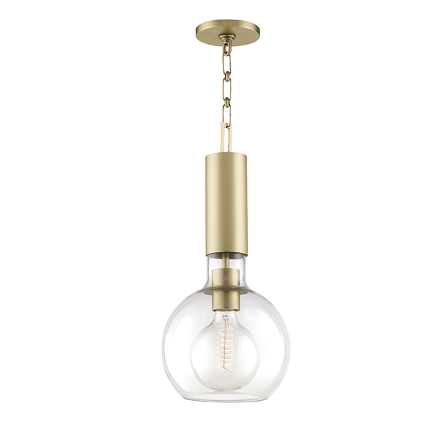 Hudson Valley Lighting Raleigh AGED BRASS 9W x 19.75H Pendant