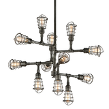 Troy Lighting Conduit AGED PEWTER 34.25W x 30.75H Chandelier