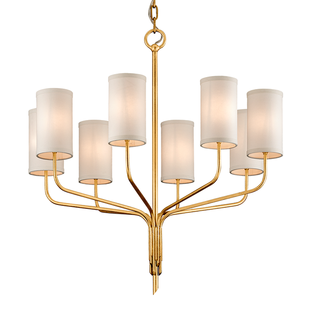 Troy Lighting Juniper TEXTURED GOLD LEAF 32W x 32.75L x 35H Chandelier