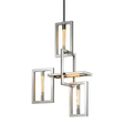 Troy Lighting Enigma SILVER LEAF W STAINLESS ACC 7W x 23.75L x 38H Chandelier