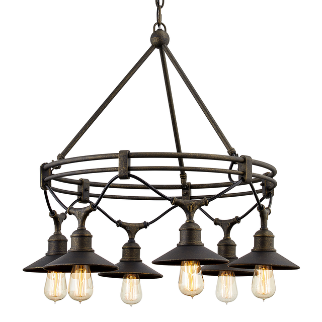 Troy Lighting Shelton VINTAGE BRONZE 30W x 24.5H Chandelier