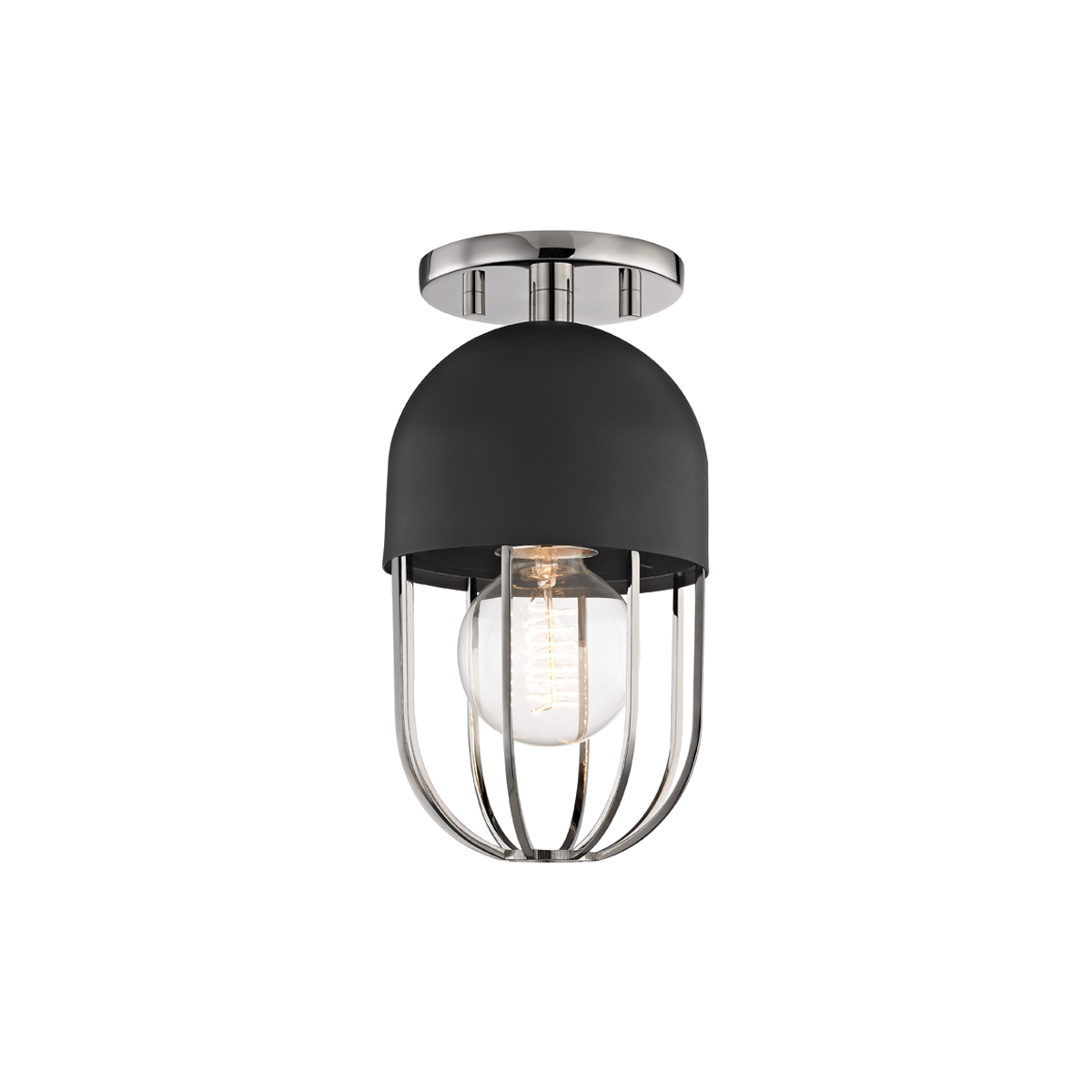 Mitzi Haley POLISHED NICKEL 5.5W x 10.5H Semi-Flush Mount