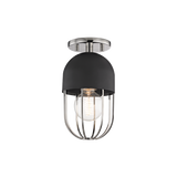 Mitzi Haley POLISHED NICKEL 5.5W x 10.5H Semi-Flush Mount