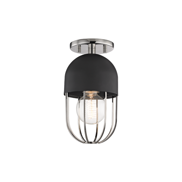 Mitzi Haley POLISHED NICKEL 5.5W x 10.5H Semi-Flush Mount