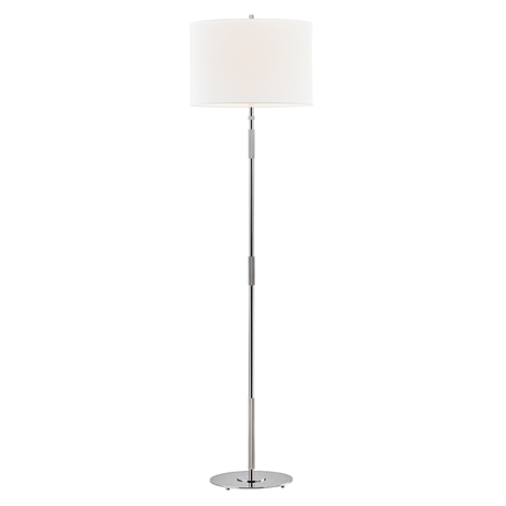 Hudson Valley Lighting Bowery POLISHED NICKEL 16.5W x 62.5H Floor Lamp