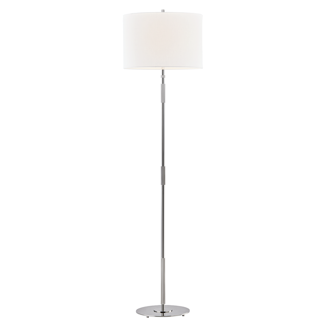 Hudson Valley Lighting Bowery POLISHED NICKEL 16.5W x 62.5H Floor Lamp