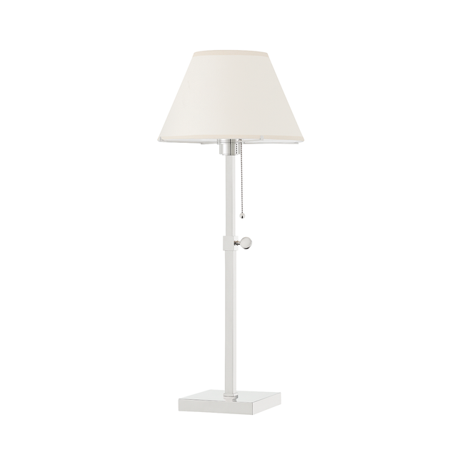 Hudson Valley Lighting Leeds POLISHED NICKEL 12.25W x 22H Table Lamp