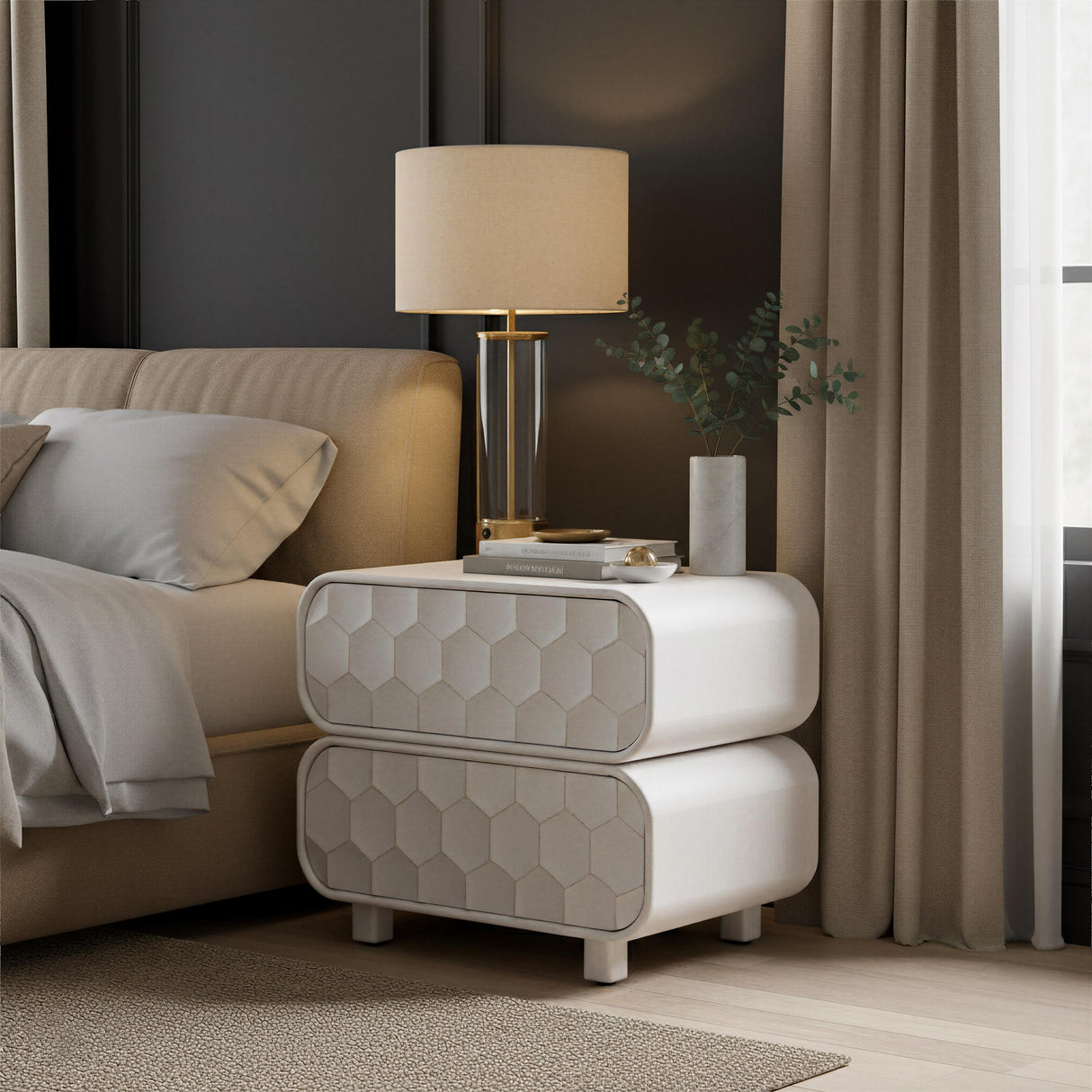 ZUO Miro Nightstand Whitewashed
