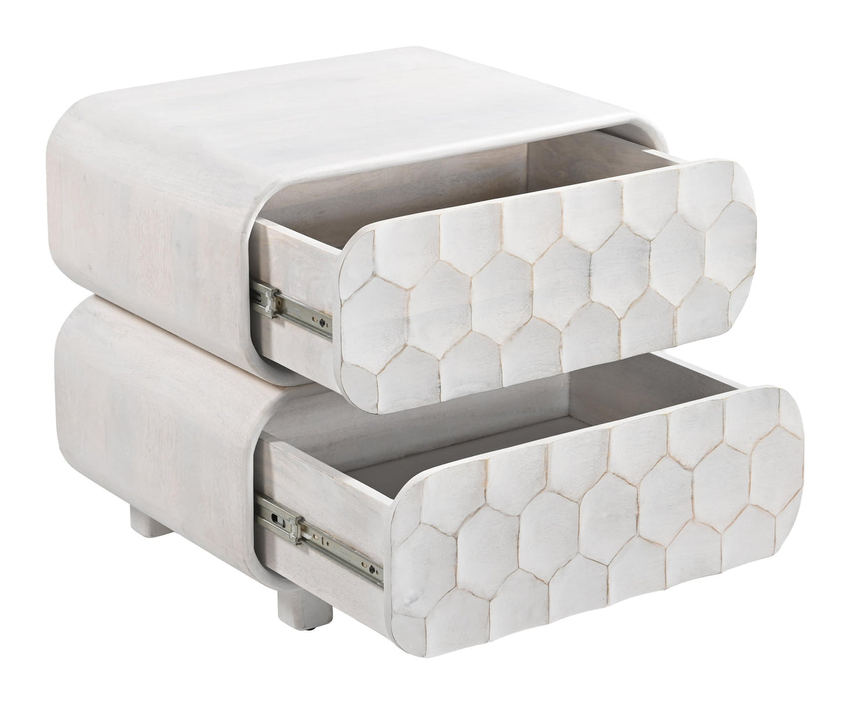 ZUO Miro Nightstand Whitewashed