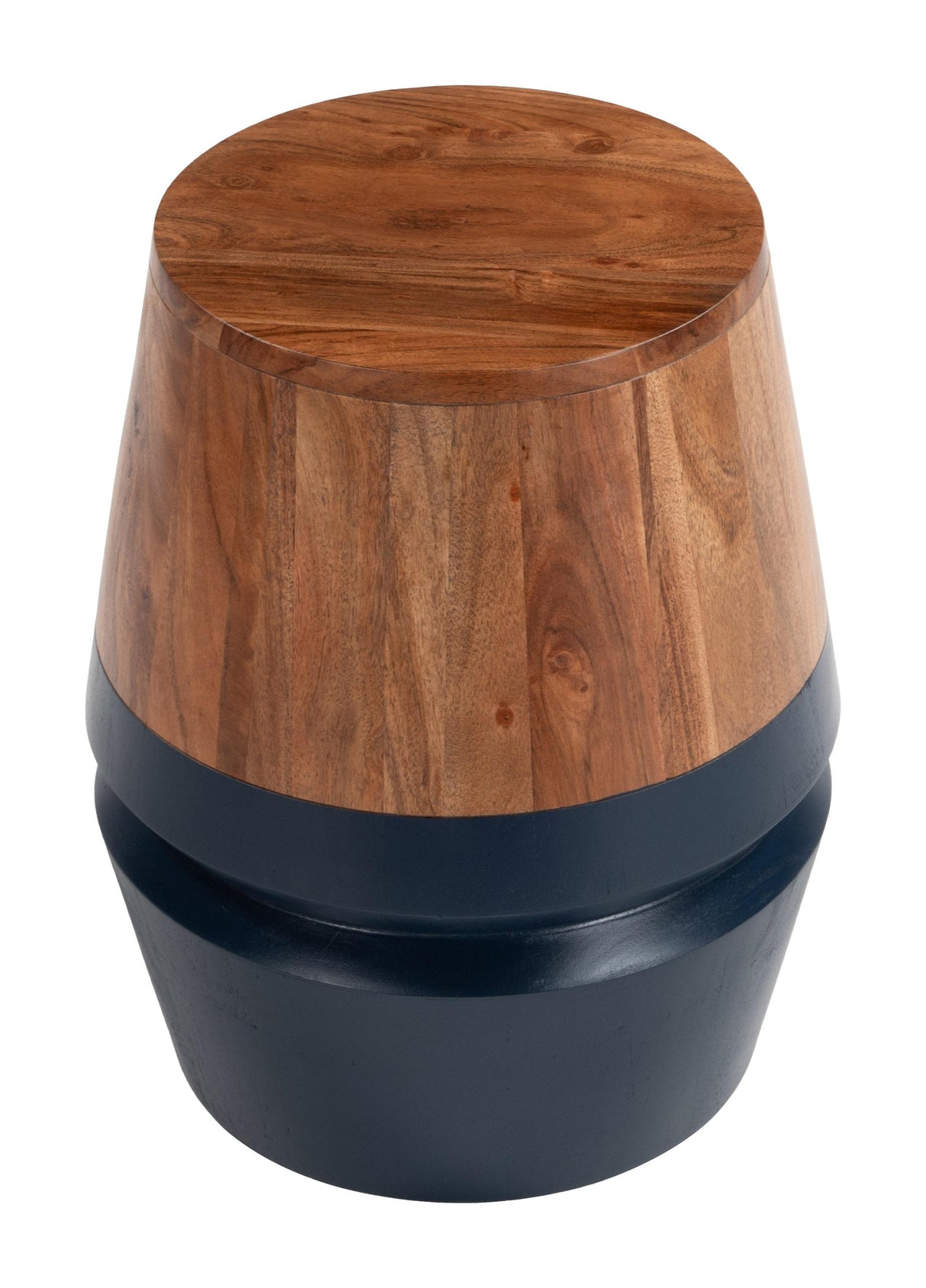 ZUO Tornos Side Table Walnut & Deep Blue