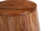 ZUO Tornos Side Table Walnut & Deep Blue
