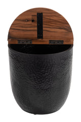 ZUO Duskan Storage Side Table Natural & Black