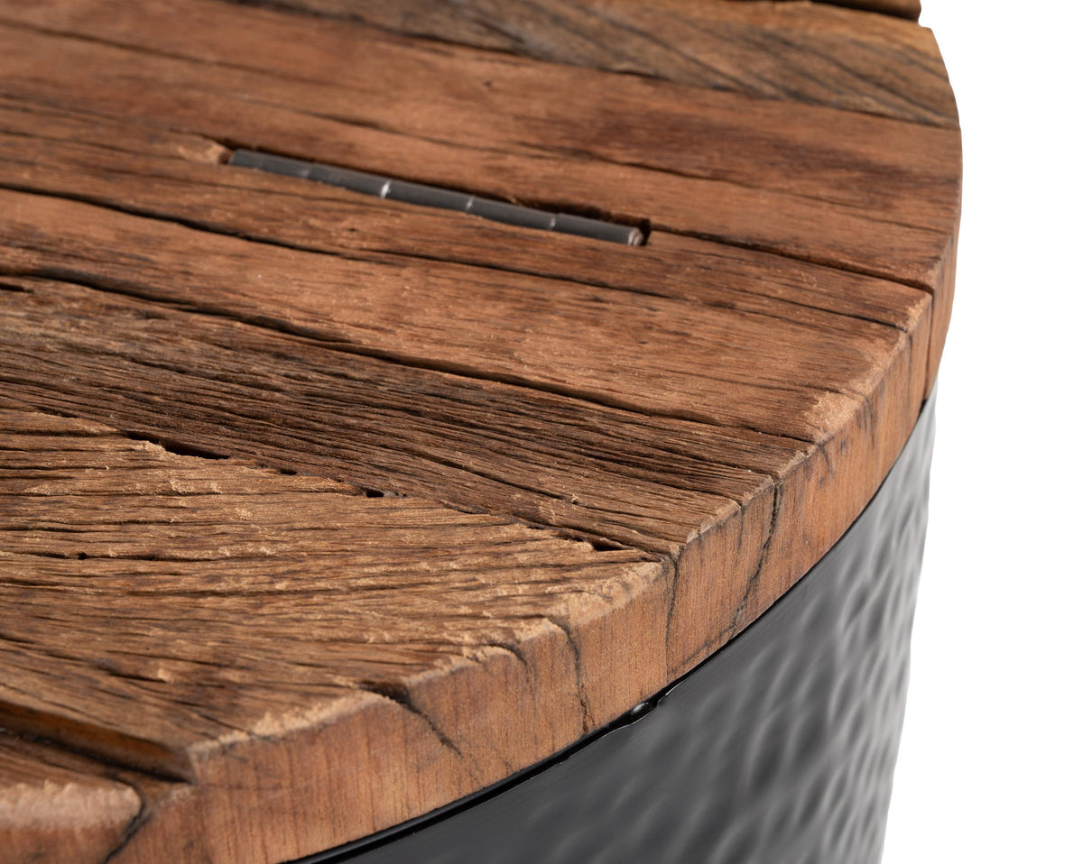 ZUO Duskan Storage Side Table Natural & Black