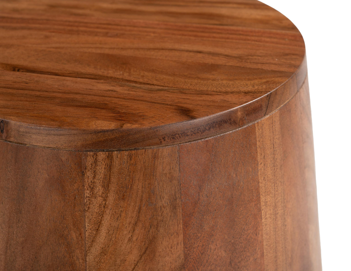 ZUO Tornos Side Table Walnut & Yellow