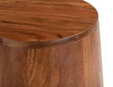 ZUO Tornos Side Table Walnut & Yellow
