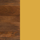 ZUO Tornos Side Table Walnut & Yellow