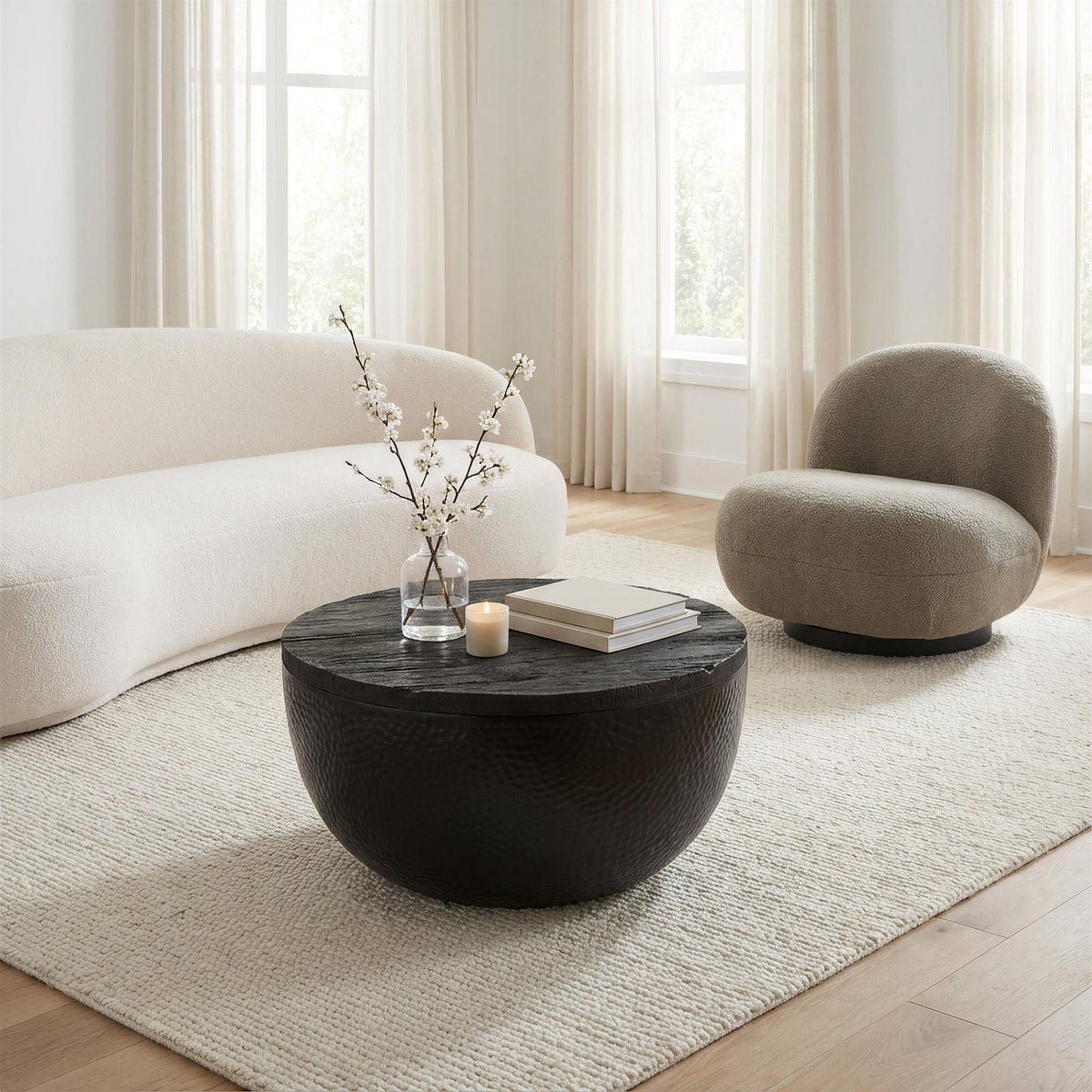 ZUO Duskan Storage Coffee Table Black