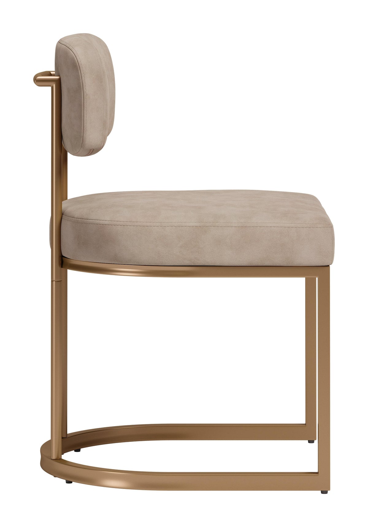 ZUO Velar Dining Chair (Set of 2) Beige & Bronze